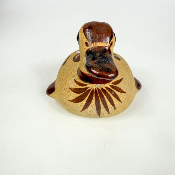 Tonala Mexico Netzi Pottery Duck Goose Figurine Hand Painted Signed Ceramic - Picture 3 of 8